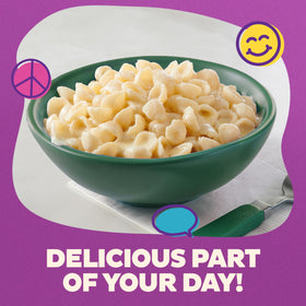 Kids enjoying Annie's Super! Mac shells as a quick weeknight meal.