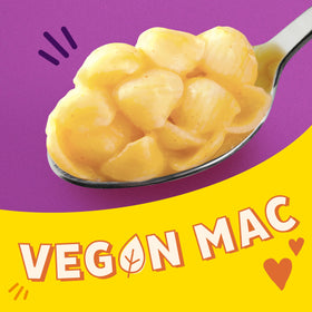 Annie's vegan mac shells ready in about 10 minutes for quick weeknight meals.