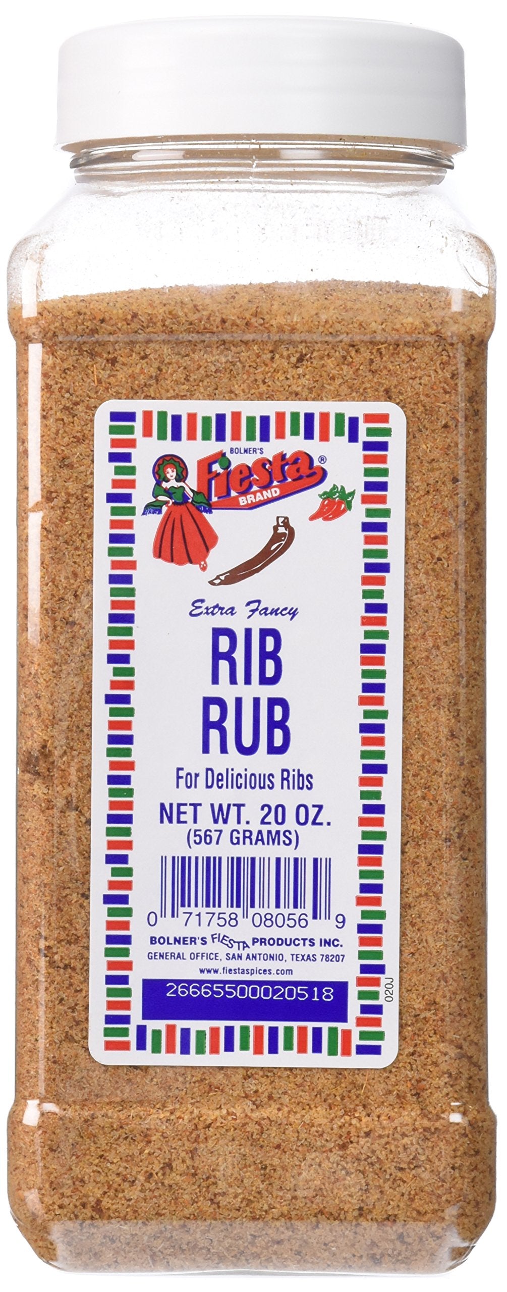 Anogol Bolner's Fiesta Rib Rub 20oz bottle packshot, premium seasoning