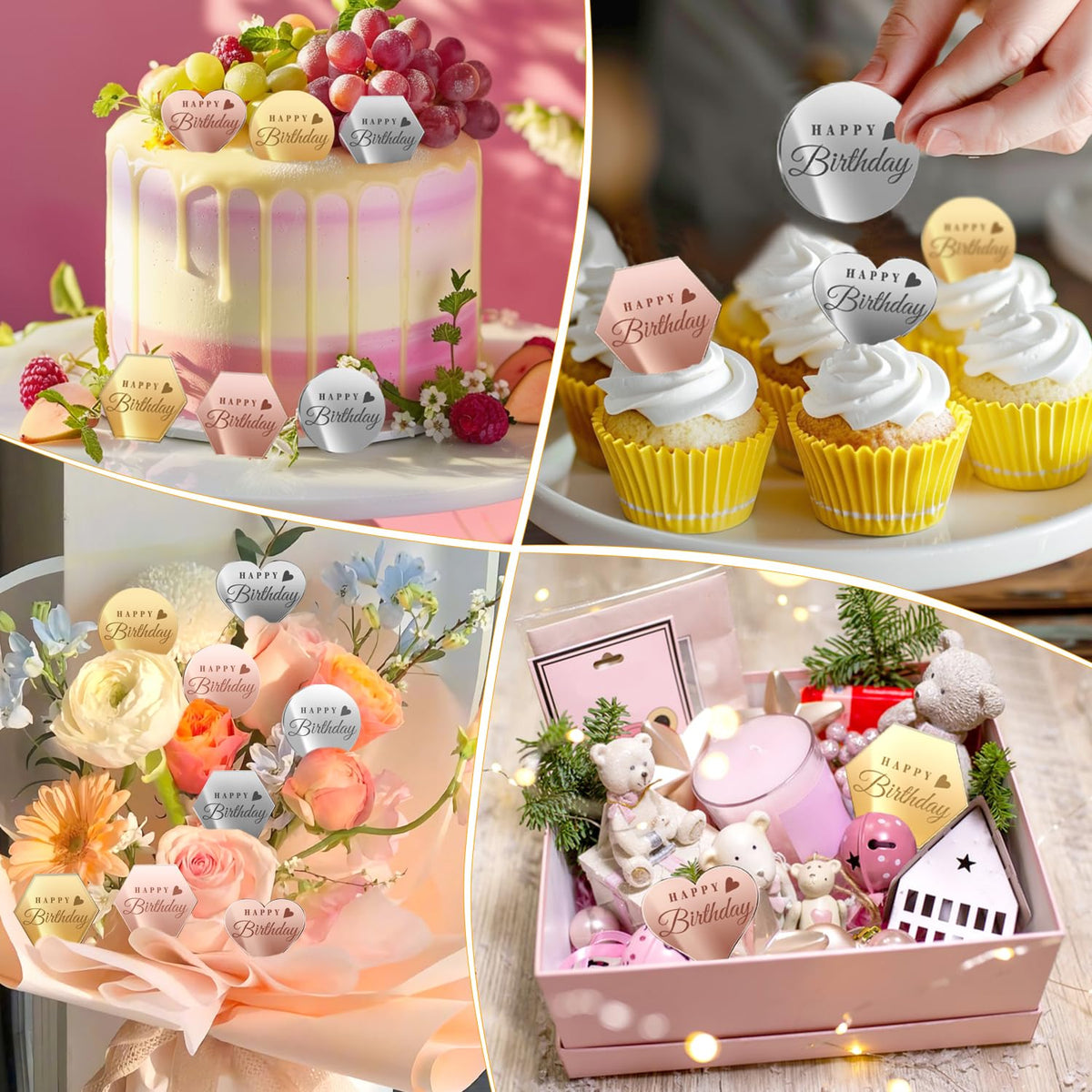 Ansee cupcake and dessert topper enhances treats and displays