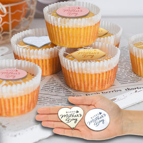 Ansee mirror acrylic cake topper closeup shows reflective shine.