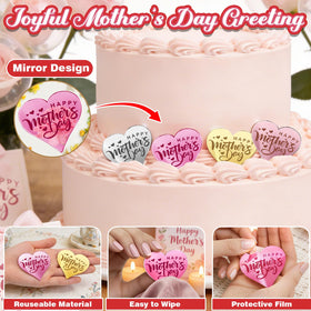 Ansee rose gold mirror topper adds chic sparkle to treats.