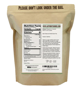 Anthony's Allulose packaging highlights gluten-free, vegan, and non-GMO attributes.