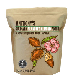 Anthony's Blanched Almond Flour bag closeup for gluten-free baking.