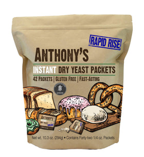 Anthony's bread-machine-friendly yeast ideal for convenient home baking.
