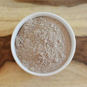 Porridge bowl featuring Anthony's Brown Teff Flour, gluten-free breakfast.
