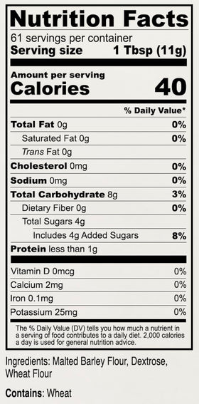 Anthony's Diastatic Dry Malt Powder USA-made packaging suitable for bakers.