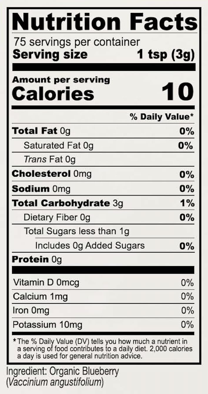 Anthony's Organic Blueberry Powder scoop for easy measurement in oatmeal