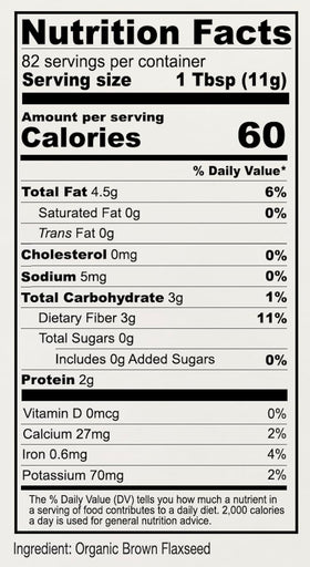 Anthony's Organic Brown Flaxseed bottle pour for easy measuring