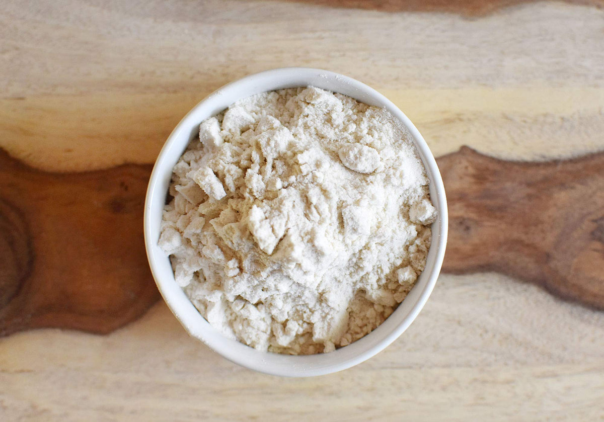 Anthony's Organic Brown Rice Flour stone-ground texture detail.