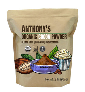 Anthony's Organic Cocoa Powder bag - ideal for rich baking flavor.