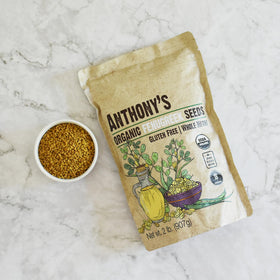 Anthony's fenugreek seeds ready to flavor pantry staples and spice up meals.