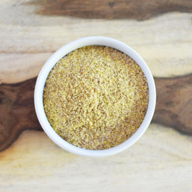 Gluten-free label on Anthony's Golden Flaxseed Meal packaging