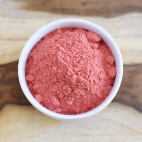 Anthony's Organic Strawberry Powder measuring spoon ready for quick blends.