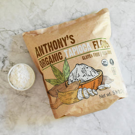 Anthony's Tapioca Flour Starch 5lb bag on shelf ready for pantry use