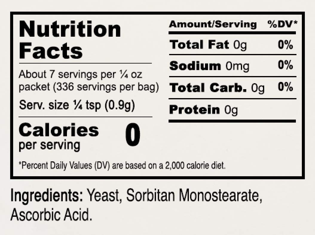Anthony's quarter-ounce yeast packet ready to pour into dough for consistent rise.