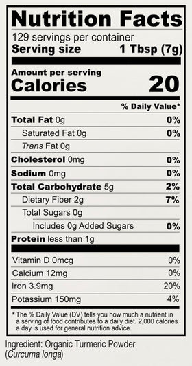 Anthony's turmeric powder with measuring spoon offers easy dosing for sauces and beverages