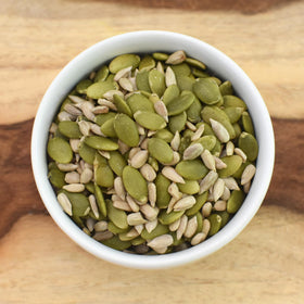 Close-up of Anthony's unsalted, gluten-free, non-GMO seeds in the mix.