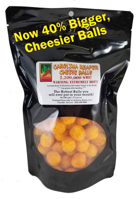 Anthony Spices Carolina Reaper Cheese Balls pack with fiery heat for bold snacking