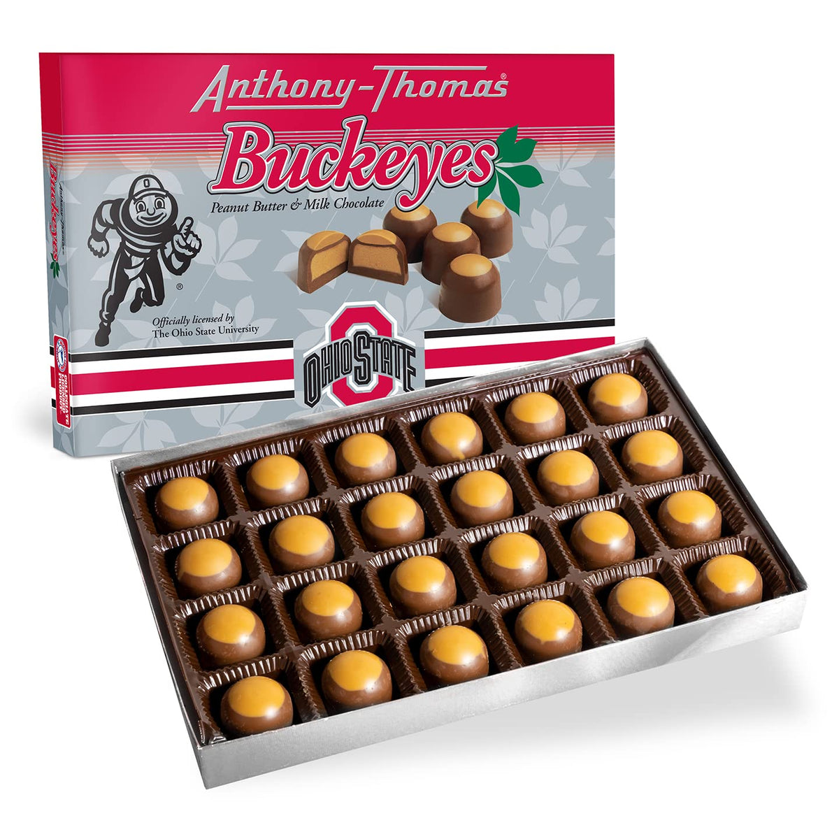 Anthony-Thomas Buckeyes box front, gift-ready packaging for celebrations