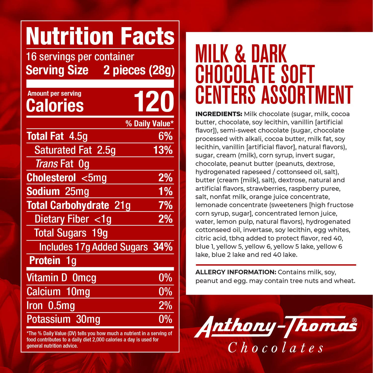Anthony Thomas milk chocolate soft centers close-up, creamy indulgence