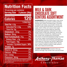 Anthony Thomas milk chocolate soft centers close-up, creamy indulgence