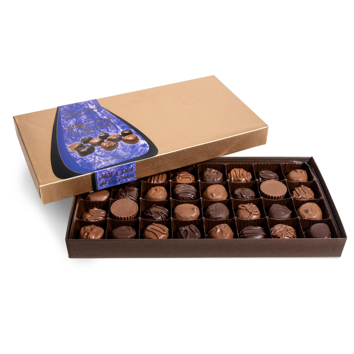 Anthony Thomas soft centers gift box pack shot, ideal for gifting