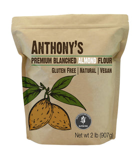 Anthony's Blanched Almond Flour 2 lb bag for gluten-free baking.