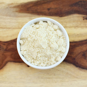 Anthony's Blanched Almond Flour label emphasizes gluten-free and vegan quality.