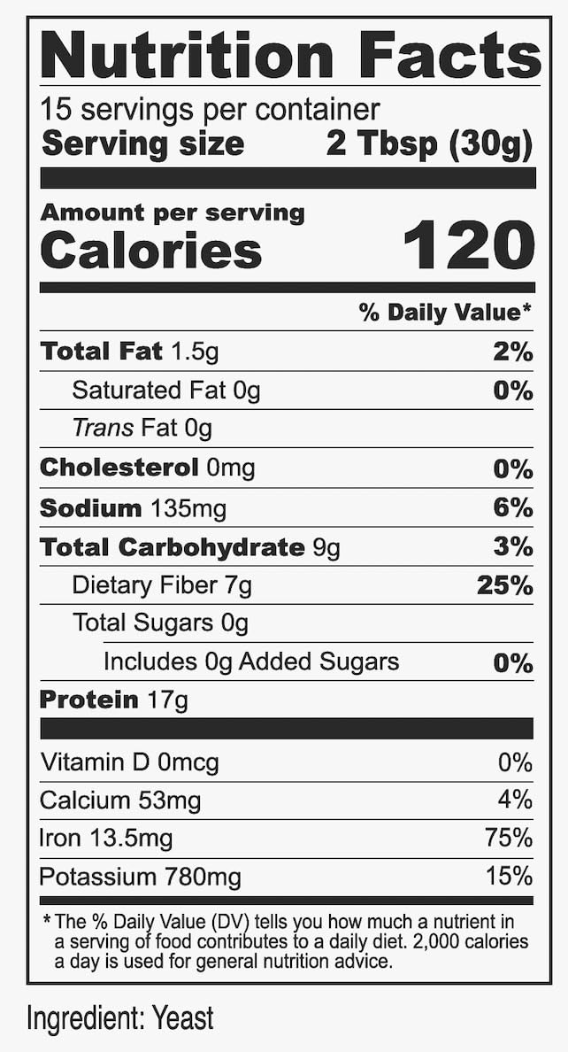 Anthony's Brewer's Yeast Powder on cereals and salads adds nutrition.