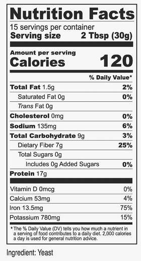 Anthony's Brewer's Yeast Powder on cereals and salads adds nutrition.