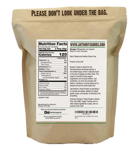 Anthony's Brewer's Yeast Powder close-up reveals fine powder ideal for sprinkling.