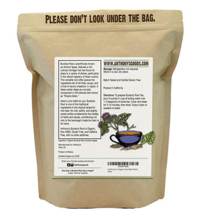 Anthony's Burdock Root bag open ready for use