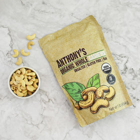 Anthony's cashews sprinkled on dessert illustrate versatile topping