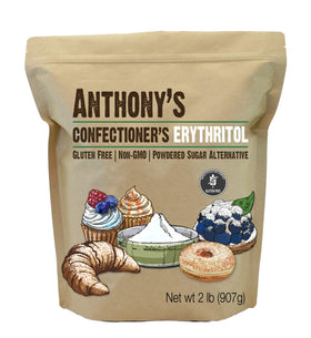 Anthony's Confectioner's Erythritol Powder bag for keto baking.