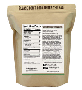 Anthony's Erythritol Powder scoop demonstrates precise low-calorie sweetness.