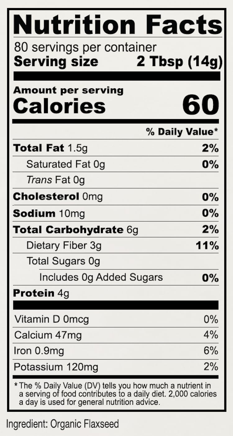 Flaxseed meal sprinkled into smoothie for texture