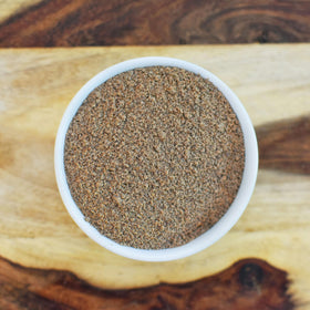 Yogurt bowl topped with Anthony's flaxseed meal