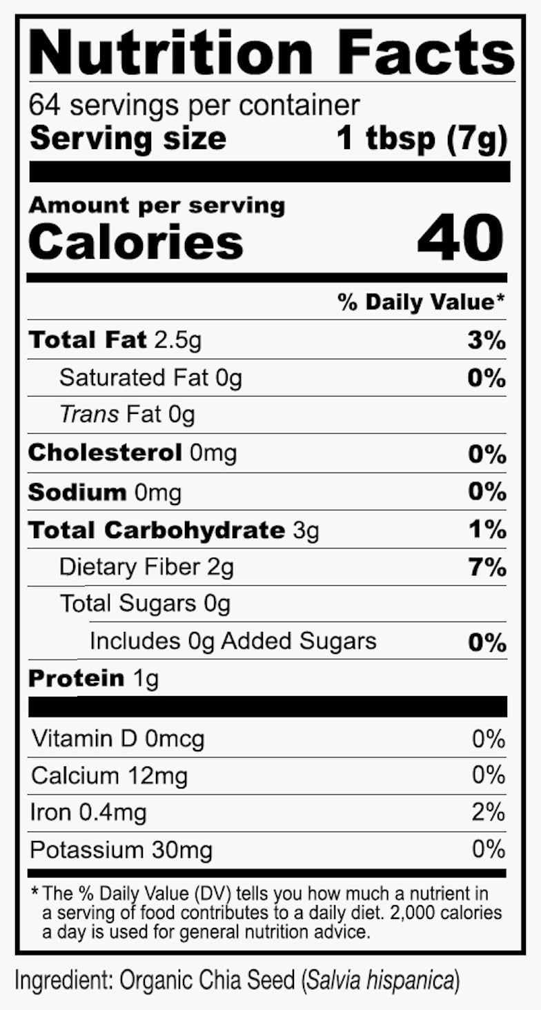 Anthony's ground chia seed used as vegan egg substitute for creamy results.