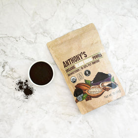 Soap and scrub with Anthony's Cocoa Powder for chocolate-scented beauty products