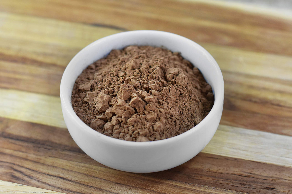 Anthony's Organic Carob Powder milkshake glass, blends smoothly into smoothies