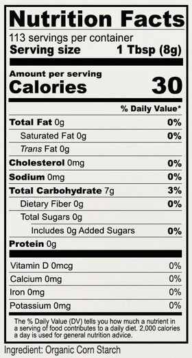 Anthony's Organic Corn Starch dissolves easily in soups and sauces without altering flavor.