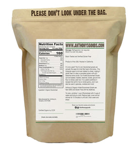 Anthony's buckwheat groats bag highlights batch-tested gluten-free quality