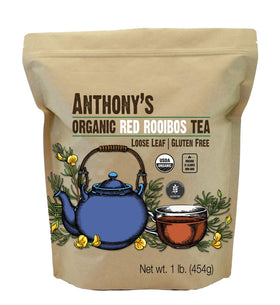 Anthony's Organic Red Rooibos loose-leaf bulk tea ready for brewing