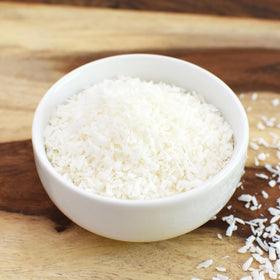 Anthony's Organic Shredded Coconut label packaging closeup; organic and gluten-free.