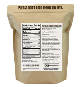 Close-up of xanthan gum powder showing fine texture for precise baking.