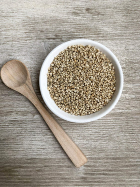 Anthony's sesame seeds on salad add texture and savory flavor