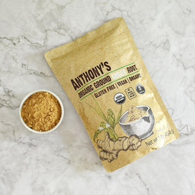 Hot tea steeped with Anthony's ginger releasing a fragrant aroma.