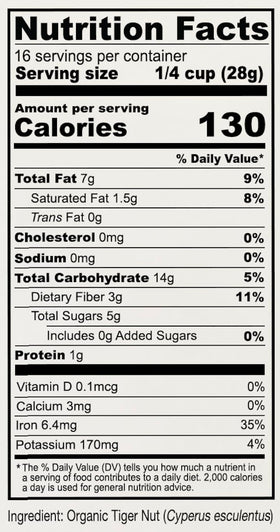 Anthony's Tiger Nut Flour in a measuring spoon, ready for precise gluten-free baking.