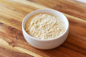 Anthony's Vital Wheat Gluten keto baking setup featuring flour-based batter.
